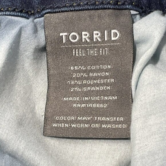 Torrid Feel Fit Skinny Jeans Jegging Women Size 24XS Hole Distressed Moto Biker - Picture 8 of 10